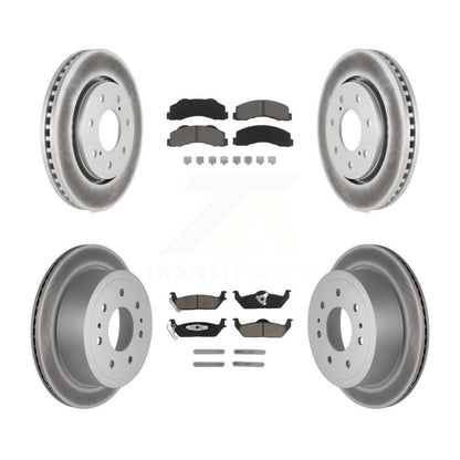 [Avant + Arrière] Kit de disque (revêtu) et plaquette (céramique) de frein pour 2010-2011 Ford F-150 avec 7 Lug Wheels KGC-101366