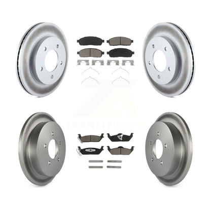 [Avant + Arrière] Kit de disque (revêtu) et plaquette (céramique) de frein pour 2004 Ford F-150 4WD avec 5 Lug Wheels 11th Digit Of Vin Is C KGC-101368