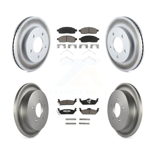 [Avant + Arrière] Kit de disque (revêtu) et plaquette (céramique) de frein pour 2004 Ford F-150 4WD avec 5 Lug Wheels 11th Digit Of Vin Is C KGC-101368