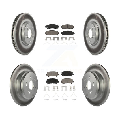 [Avant + Arrière] Kit de disque (revêtu) et plaquette (céramique) de frein pour Honda Pilot Acura MDX ZDX KGC-101371