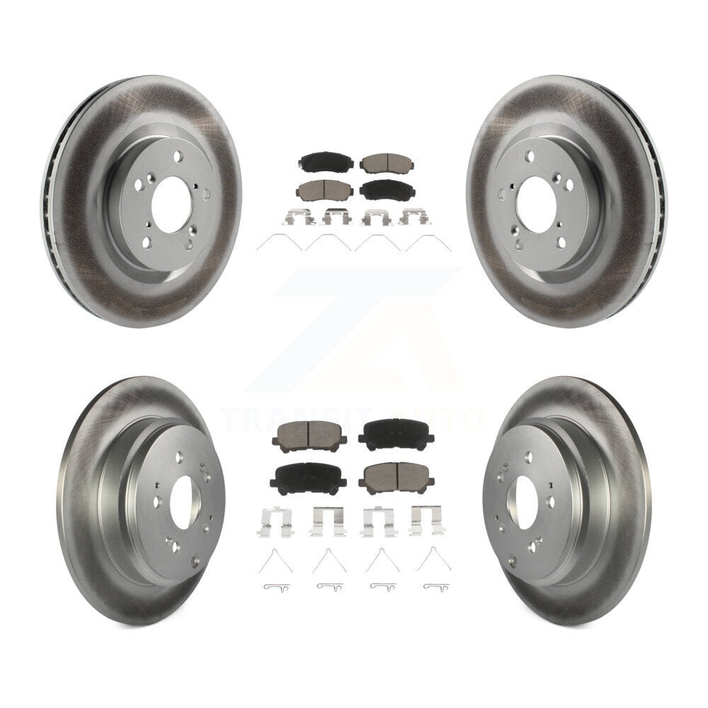 [Avant + Arrière] Kit de disque (revêtu) et plaquette (céramique) de frein pour 2011-2014 Honda Odyssey KGC-101372