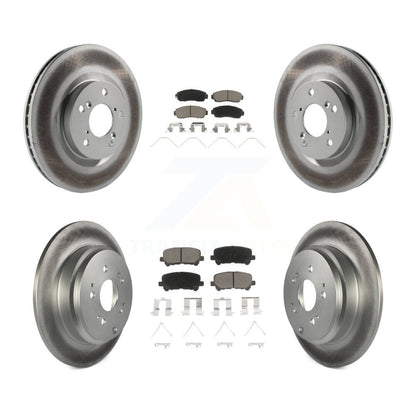 [Avant + Arrière] Kit de disque (revêtu) et plaquette (céramique) de frein pour 2011-2014 Honda Odyssey KGC-101372