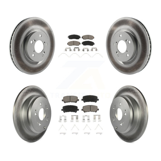 [Avant + Arrière] Kit de disque (revêtu) et plaquette (céramique) de frein pour 2011-2014 Honda Odyssey KGC-101372