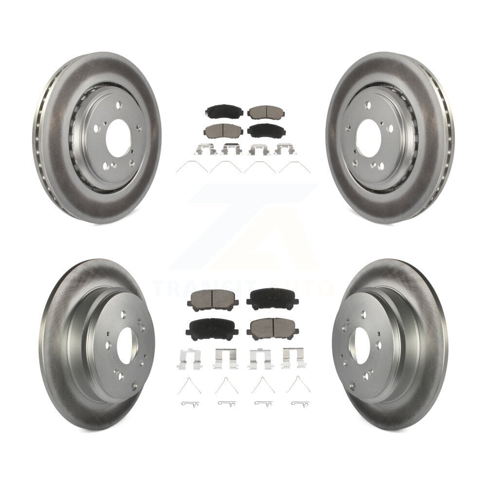 [Avant + Arrière] Kit de disque (revêtu) et plaquette (céramique) de frein pour 2015-2017 Honda Odyssey KGC-101373