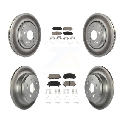 [Avant + Arrière] Kit de disque (revêtu) et plaquette (céramique) de frein pour 2015-2017 Honda Odyssey KGC-101373