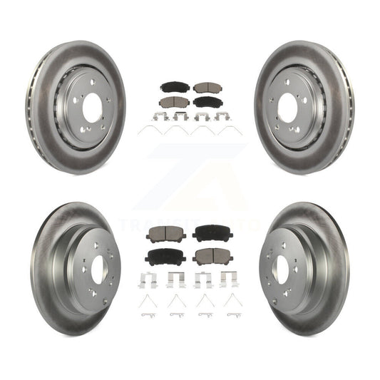 [Avant + Arrière] Kit de disque (revêtu) et plaquette (céramique) de frein pour 2015-2017 Honda Odyssey KGC-101373