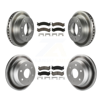 [Avant + Arrière] Kit de disque (revêtu) et plaquette (céramique) de frein pour 2003 Chevrolet Silverado 2500 HD Suburban GMC Sierra KGC-101375