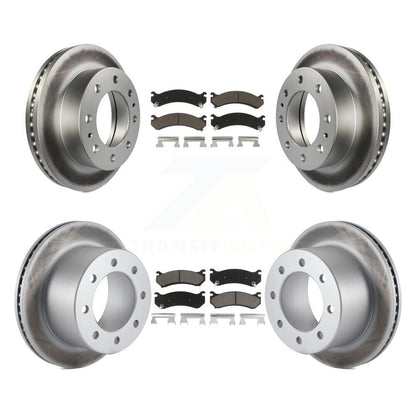 [Avant + Arrière] Kit de disque (revêtu) et plaquette (céramique) de frein pour 2007 GMC Sierra 3500 Classic avec 12000 Lb GVW KGC-101376