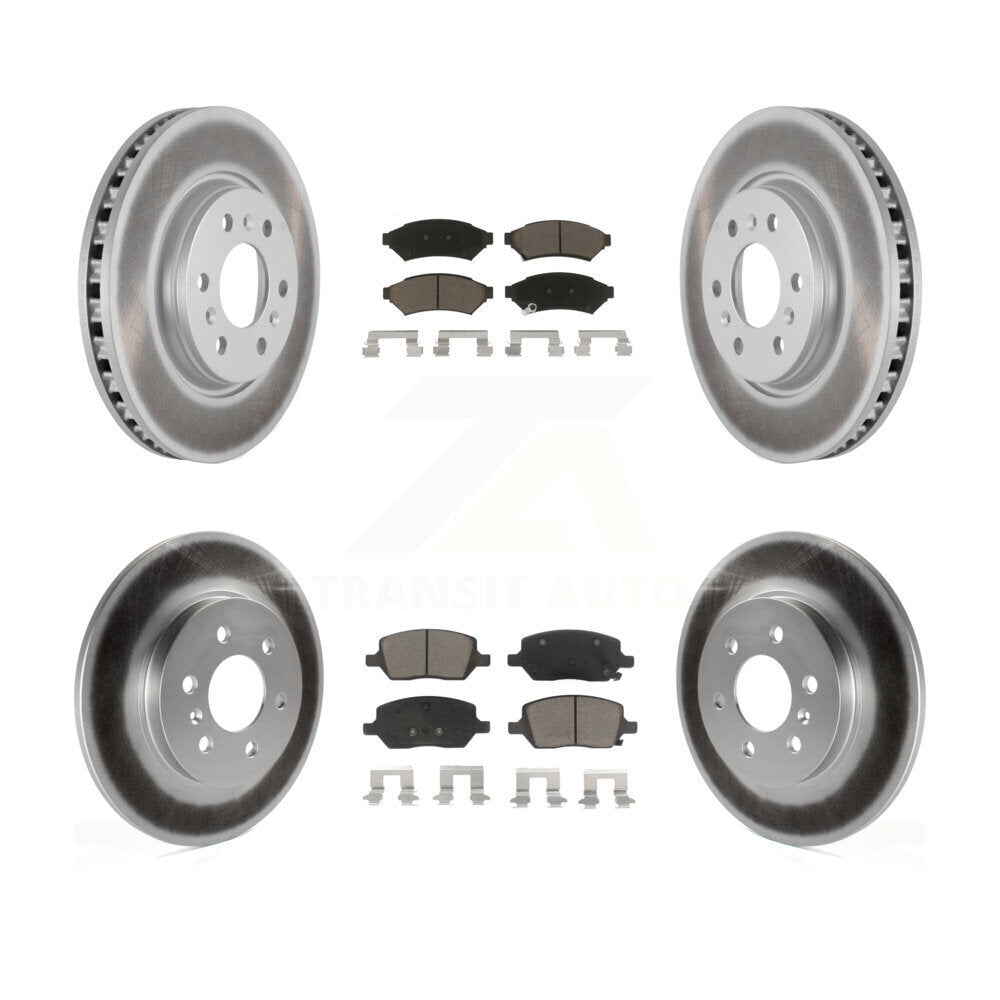 [Avant + Arrière] Kit de disque (revêtu) et plaquette (céramique) de frein pour Chevrolet Uplander Buick Terraza Pontiac Montana Saturn Relay KGC-101378