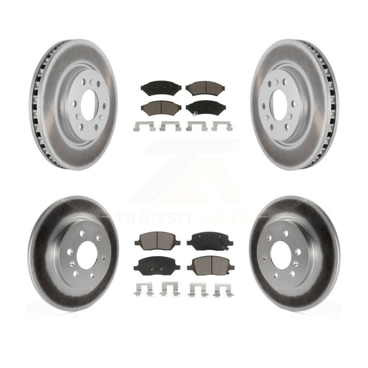 [Avant + Arrière] Kit de disque (revêtu) et plaquette (céramique) de frein pour Chevrolet Uplander Buick Terraza Pontiac Montana Saturn Relay KGC-101378