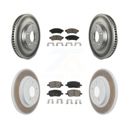 [Avant + Arrière] Kit de disque (revêtu) et plaquette (céramique) de frein pour 2005 Chevrolet Uplander Buick Terraza Saturn Relay FWD KGC-101379