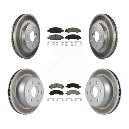 [Avant + Arrière] Kit de disque (revêtu) et plaquette (céramique) de frein pour 2009-2014 Chevrolet Express 1500 GMC Savana KGC-101380