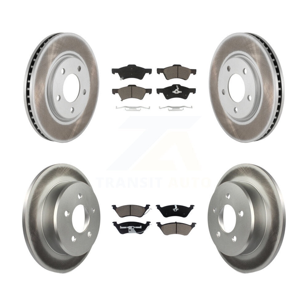 [Avant + Arrière] Kit de disque (revêtu) et plaquette (céramique) de frein pour Dodge Grand Caravan Chrysler Town & Country Voyager KGC-101381