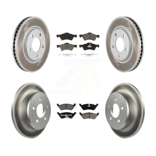 [Avant + Arrière] Kit de disque (revêtu) et plaquette (céramique) de frein pour Dodge Grand Caravan Chrysler Town & Country Voyager KGC-101381