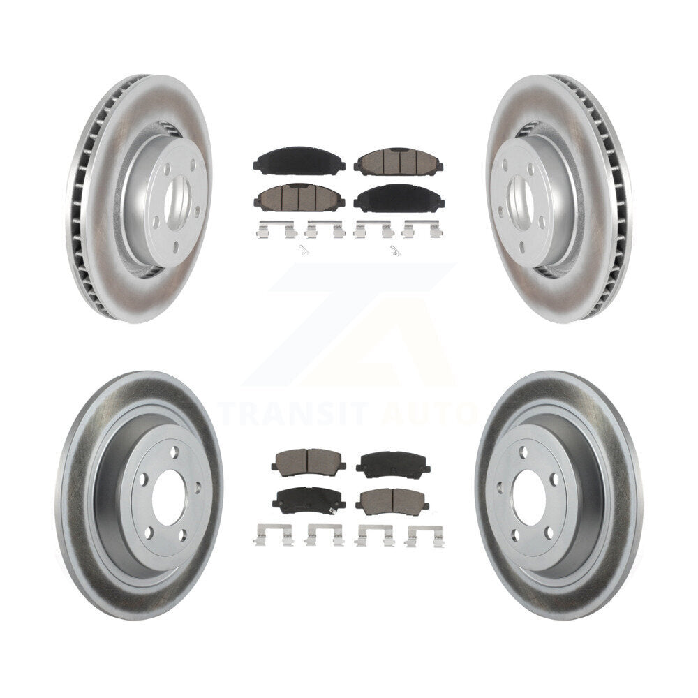 [Avant + Arrière] Kit de disque (revêtu) et plaquette (céramique) de frein pour Ford Mustang KGC-101383