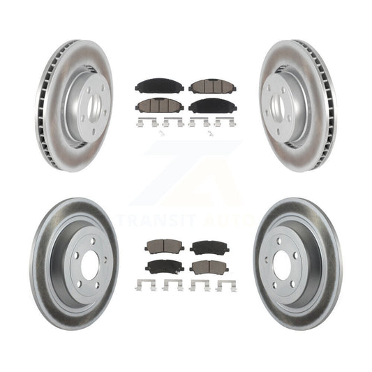 [Avant + Arrière] Kit de disque (revêtu) et plaquette (céramique) de frein pour Ford Mustang KGC-101383