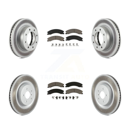 [Avant + Arrière] Kit de disque (revêtu) et plaquette (céramique) de frein pour 2012-2021 Nissan NV2500 NV3500 NV1500 KGC-101385