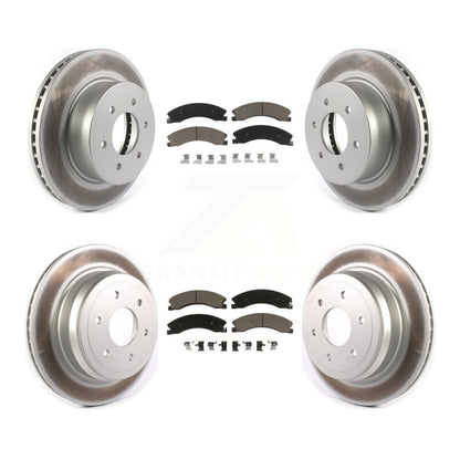 [Avant + Arrière] Kit de disque (revêtu) et plaquette (céramique) de frein pour 2016-2022 Nissan TITAN XD KGC-101386