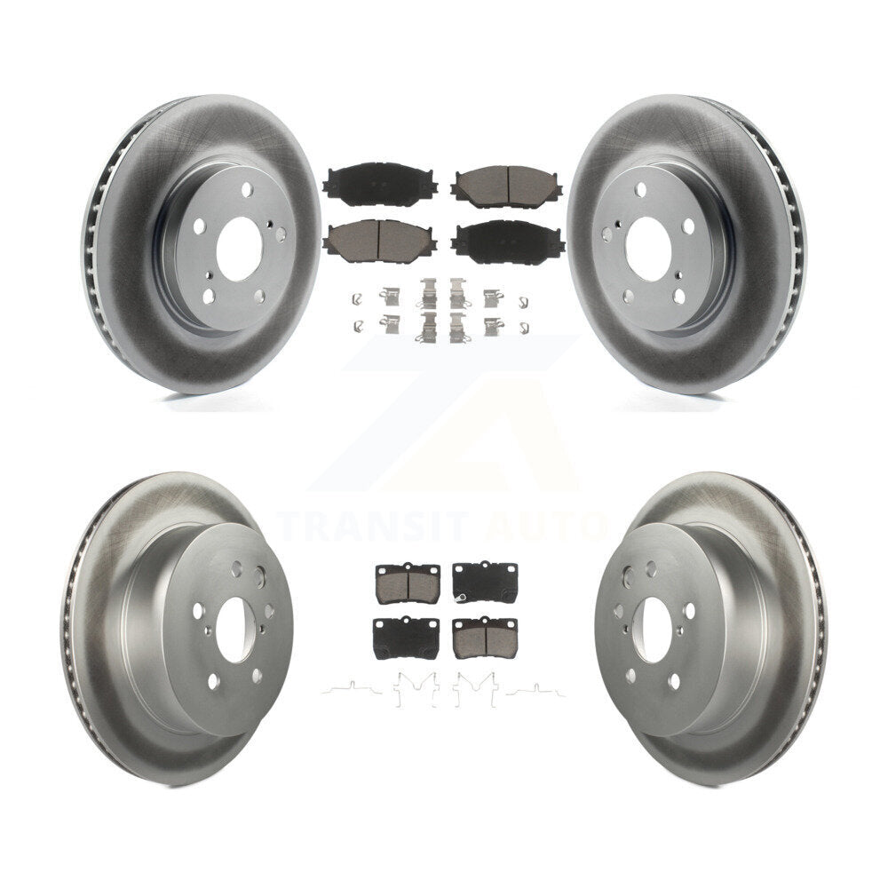 [Avant + Arrière] Kit de disque (revêtu) et plaquette (céramique) de frein pour 2010-2013 Lexus IS250 C Vehicles Built Canadian Market KGC-101387