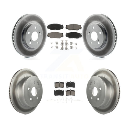 [Avant + Arrière] Kit de disque (revêtu) et plaquette (céramique) de frein pour 2010-2013 Lexus IS250 C Vehicles Built Canadian Market KGC-101387