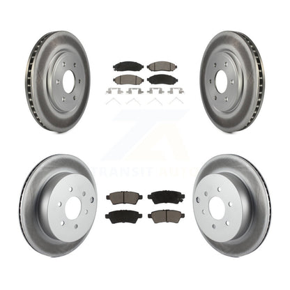 [Avant + Arrière] Kit de disque (revêtu) et plaquette (céramique) de frein pour Nissan Pathfinder KGC-101391