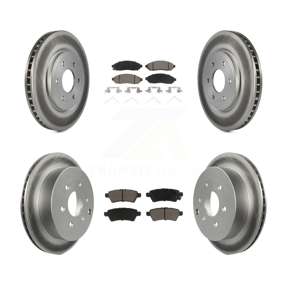 [Avant + Arrière] Kit de disque (revêtu) et plaquette (céramique) de frein pour 2006-2007 Nissan Xterra KGC-101392