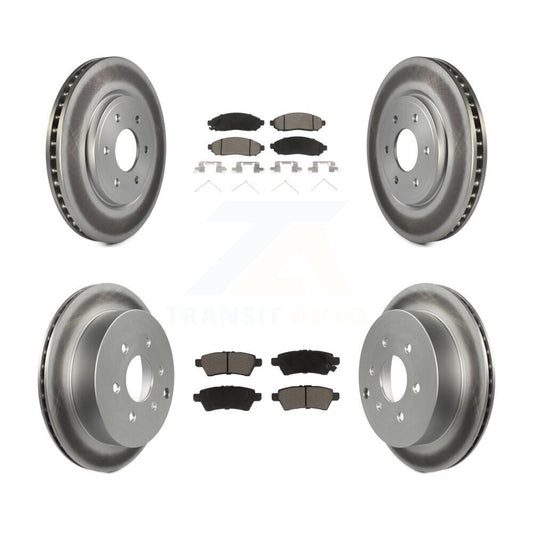 [Avant + Arrière] Kit de disque (revêtu) et plaquette (céramique) de frein pour 2006-2007 Nissan Xterra KGC-101392