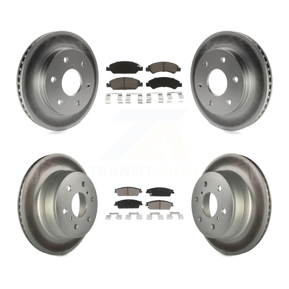 [Avant + Arrière] Kit de disque (revêtu) et plaquette (céramique) de frein pour 2007 GMC Sierra 1500 rear brakes KGC-101394