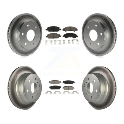 [Avant + Arrière] Kit de disque (revêtu) et plaquette (céramique) de frein pour 2007 GMC Sierra 1500 rear brakes KGC-101394