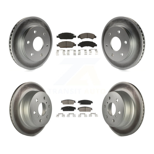 [Avant + Arrière] Kit de disque (revêtu) et plaquette (céramique) de frein pour 2007 GMC Sierra 1500 rear brakes KGC-101394