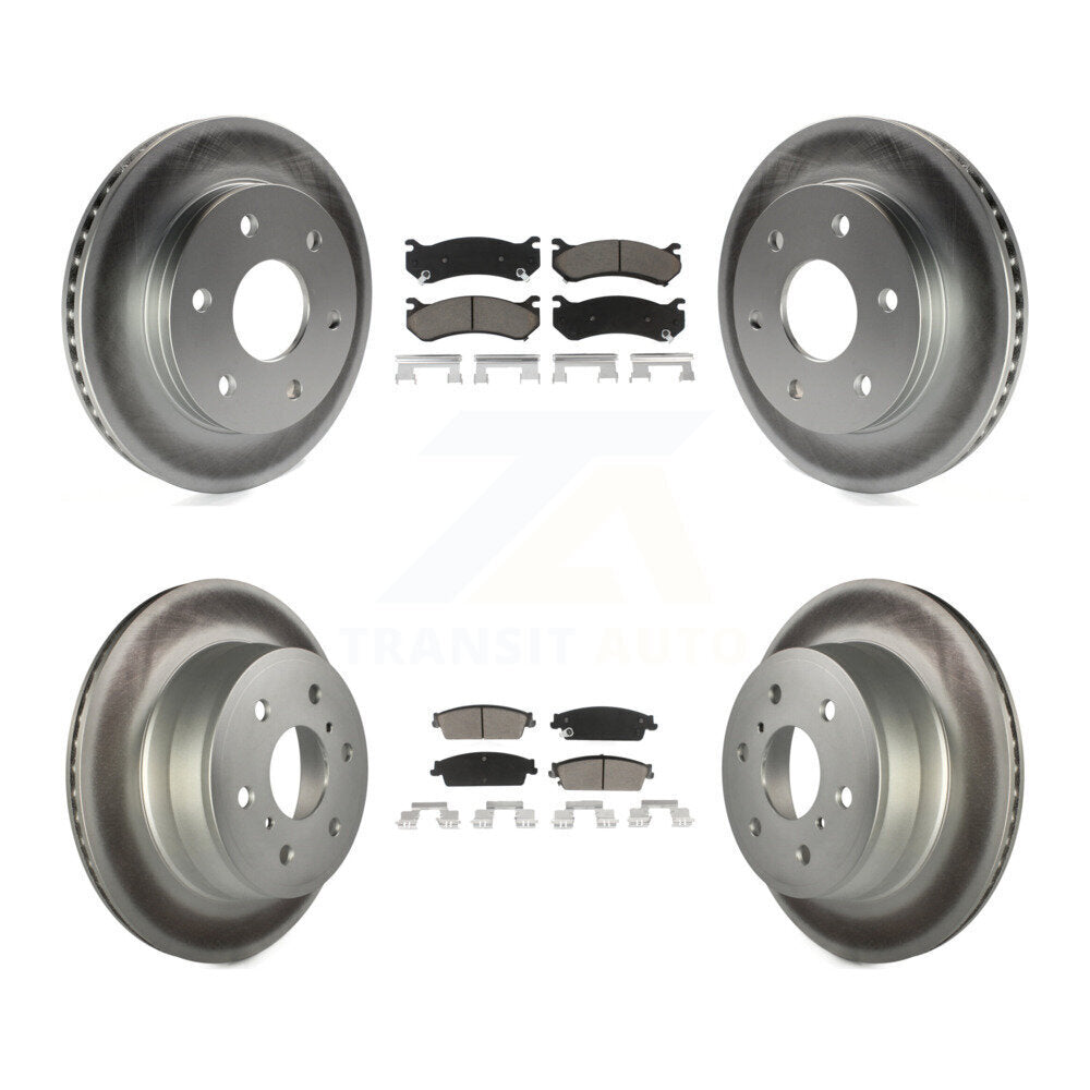 [Avant + Arrière] Kit de disque (revêtu) et plaquette (céramique) de frein pour 2007 Chevrolet Silverado 1500 rear brakes KGC-101396