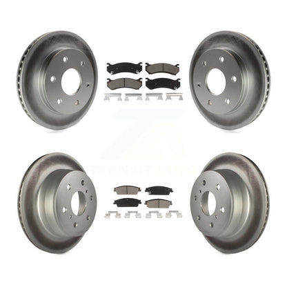 [Avant + Arrière] Kit de disque (revêtu) et plaquette (céramique) de frein pour 2007 Chevrolet Silverado 1500 rear brakes KGC-101396