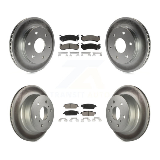 [Avant + Arrière] Kit de disque (revêtu) et plaquette (céramique) de frein pour 2007 Chevrolet Silverado 1500 rear brakes KGC-101396