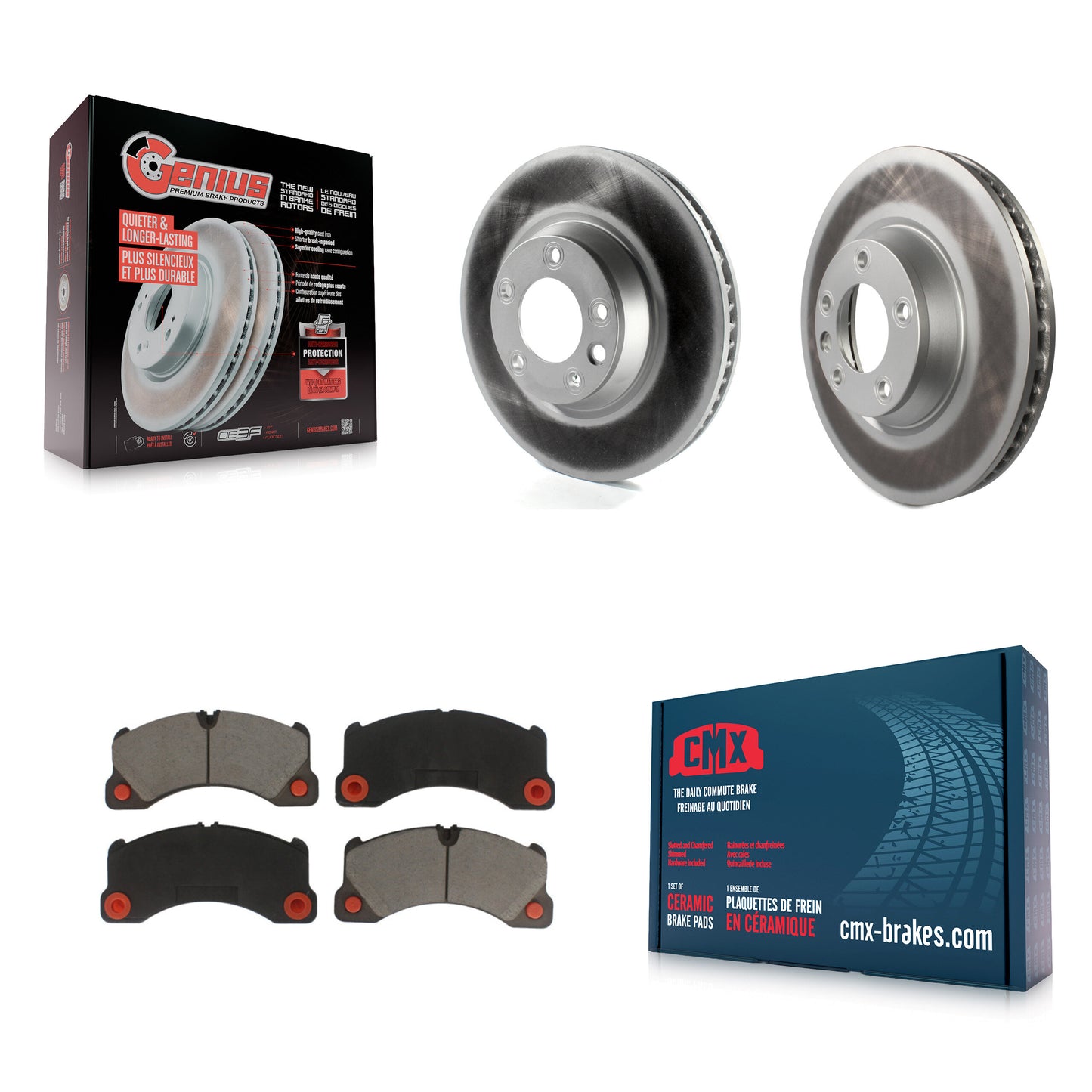 [Avant] Kit de disque (revêtu) et plaquette (céramique) de frein pour Porsche Cayenne KGC-101407