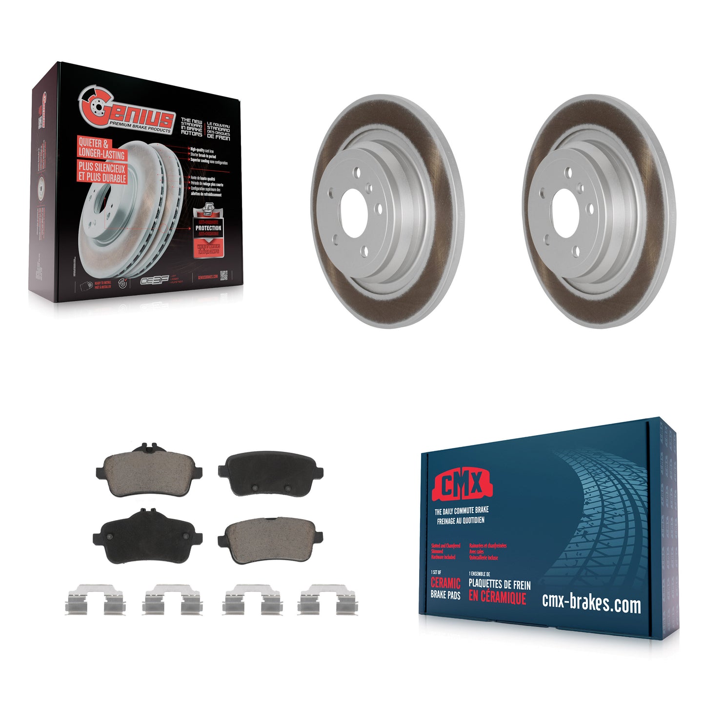 [Arrière] Kit de disque (revêtu) et plaquette (céramique) de frein pour Mercedes-Benz ML350 GLE350 ML250 GLE300d KGC-101411