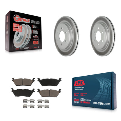 [Arrière] Kit de disque (revêtu) et plaquette (céramique) de frein pour Ford F-150 Expedition Lincoln Navigator KGC-101424