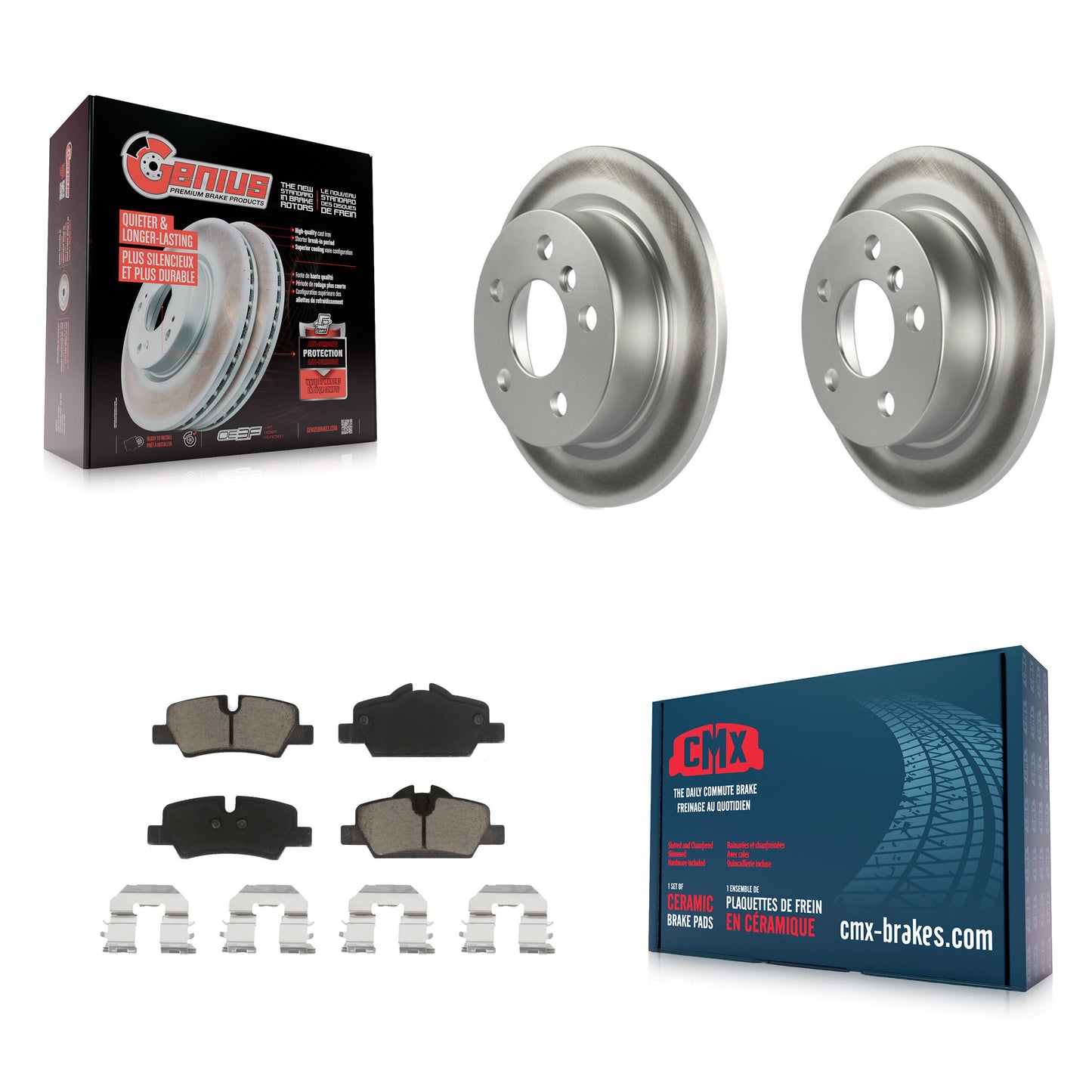 [Arrière] Kit de disque (revêtu) et plaquette (céramique) de frein pour Mini Cooper KGC-101429