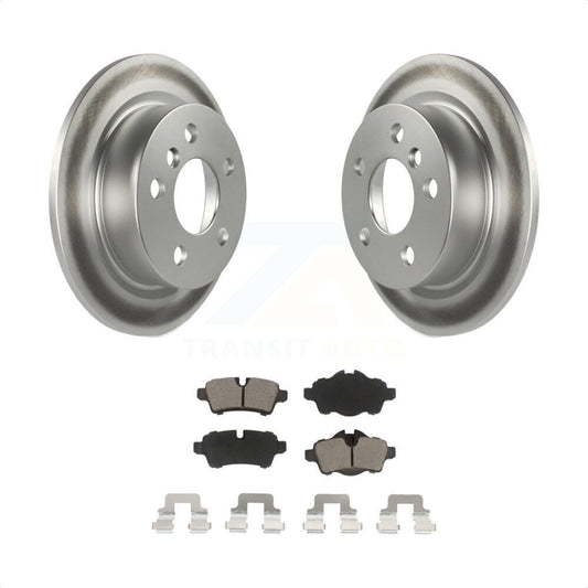 [Arrière] Kit de disque (revêtu) et plaquette (céramique) de frein pour 2014 Mini Cooper avec 5 Lug Wheels KGC-101432 par Transit Auto
