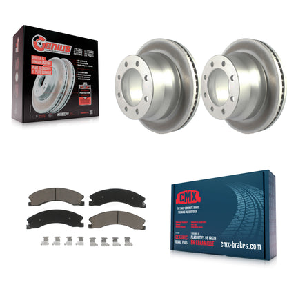 [Arrière] Kit de disque (revêtu) et plaquette (céramique) de frein pour Chevrolet Express 3500 GMC Savana 4500 KGC-101438