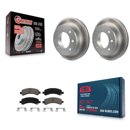 [Arrière] Kit de disque (revêtu) et plaquette (céramique) de frein pour Chevrolet Express 3500 2500 GMC Savana KGC-101439