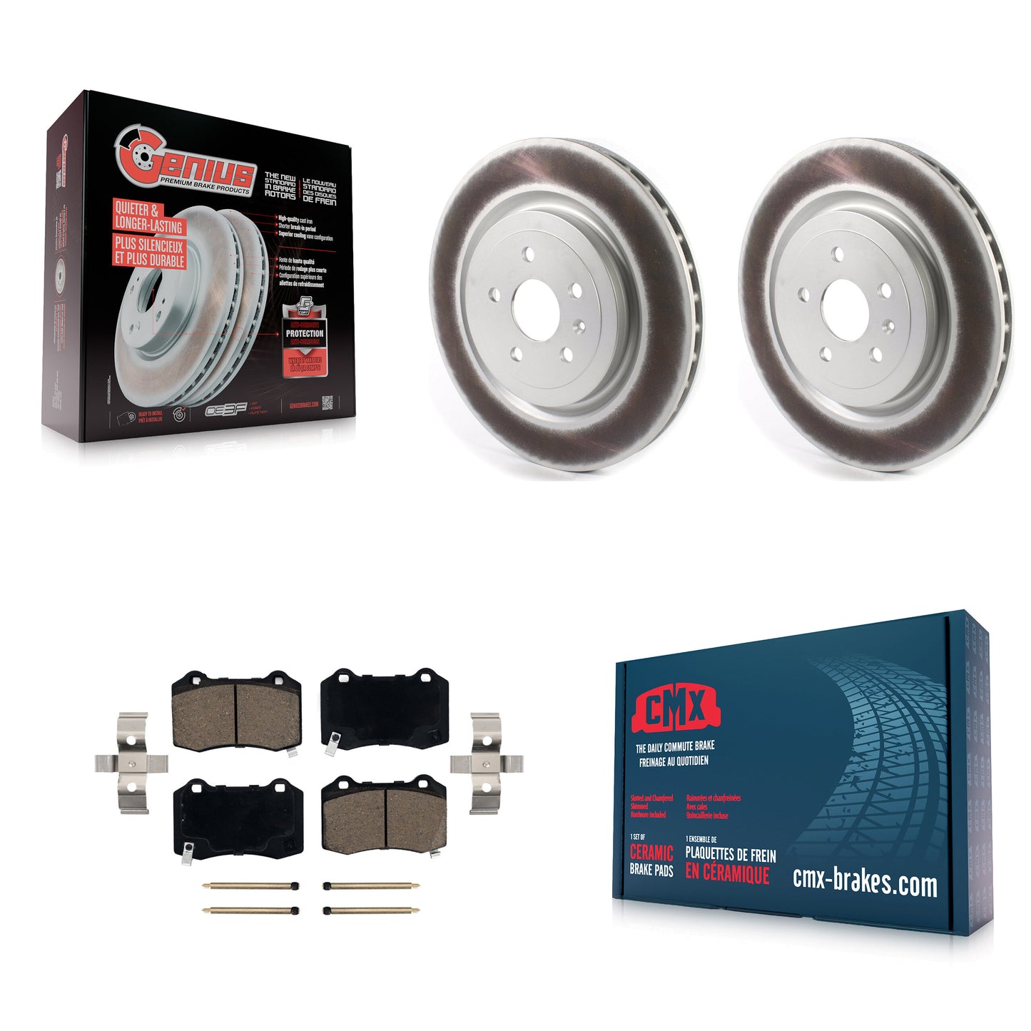 [Arrière] Kit de disque (revêtu) et plaquette (céramique) de frein pour Chevrolet Camaro Cadillac CTS KGC-101449