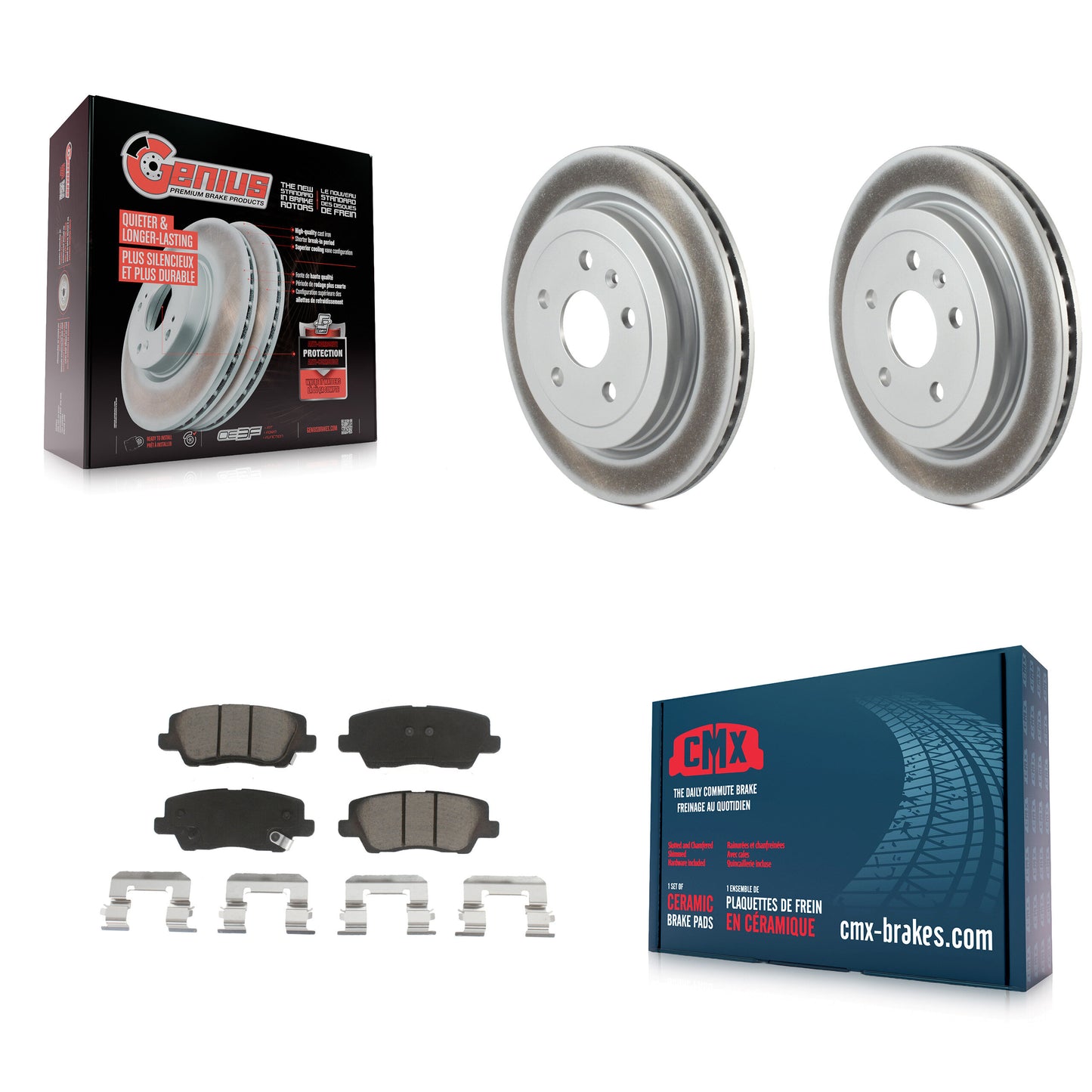 [Arrière] Kit de disque (revêtu) et plaquette (céramique) de frein pour Cadillac CTS KGC-101451