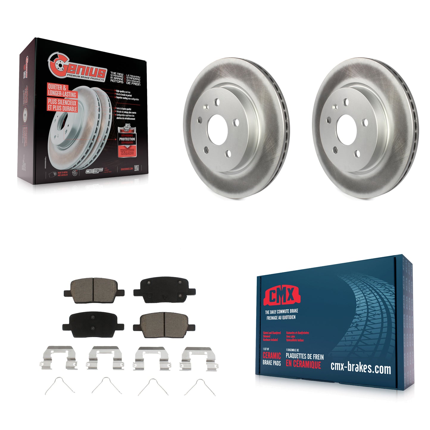 [Arrière] Kit de disque (revêtu) et plaquette (céramique) de frein pour Chevrolet Camaro Cadillac CT6 KGC-101455