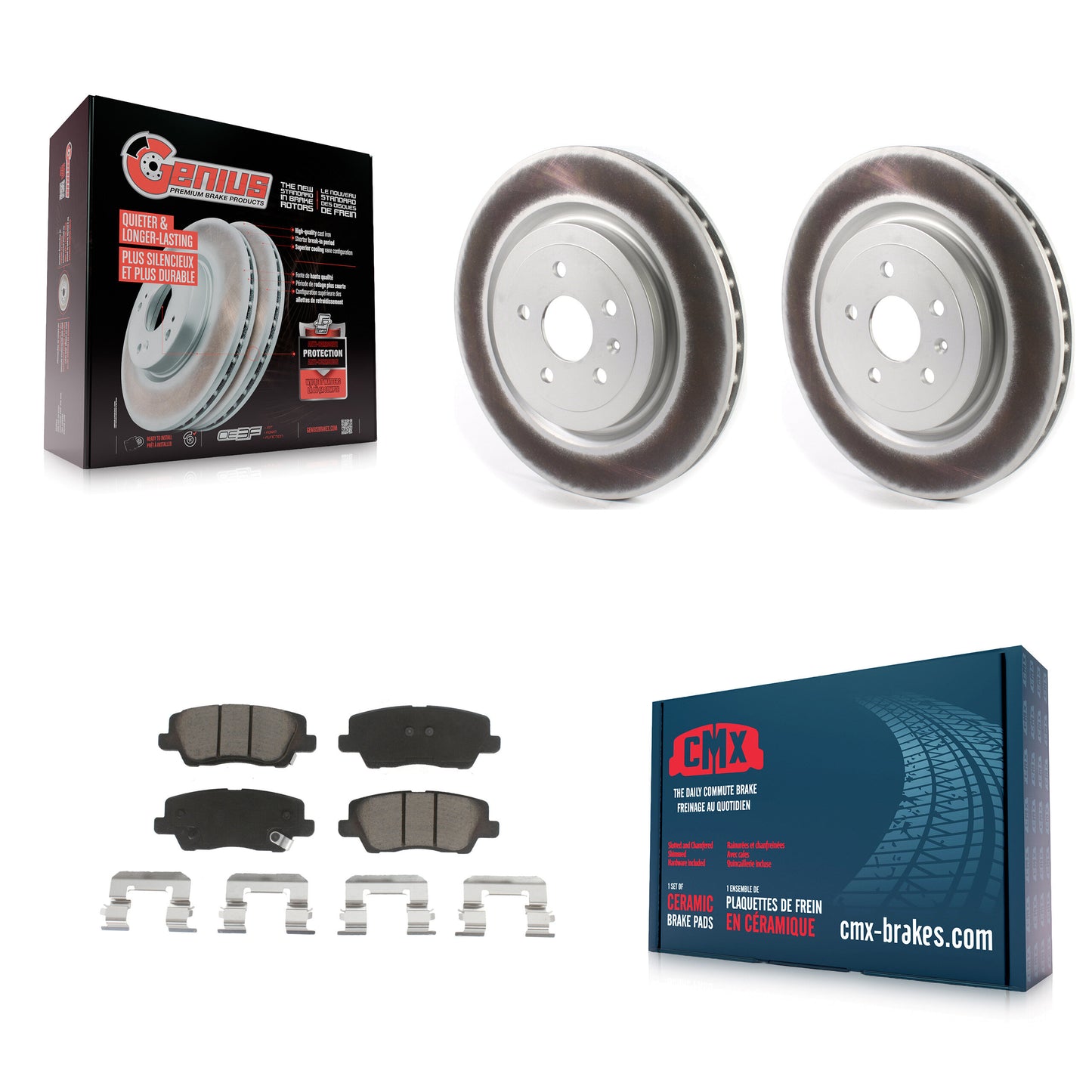 [Arrière] Kit de disque (revêtu) et plaquette (céramique) de frein pour 2015 Cadillac CTS 6.2L KGC-101456