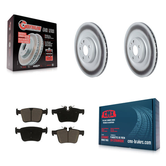 [Arrière] Kit de disque (revêtu) et plaquette (céramique) de frein pour 2016-2019 Volvo XC90 avec 340mm Diameter Rotor KGC-101461