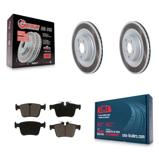 [Arrière] Kit de disque (revêtu) et plaquette (céramique) de frein pour 2016-2019 Volvo XC90 avec 320mm Diameter Rotor KGC-101462