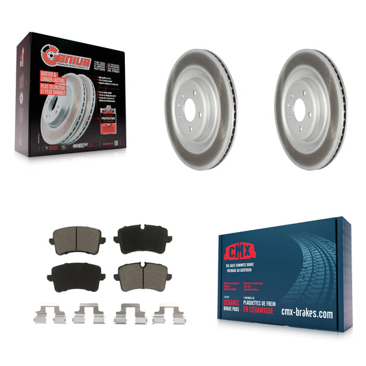 [Arrière] Kit de disque (revêtu) et plaquette (céramique) de frein pour Audi A8 Quattro S6 S7 S8 KGC-101468