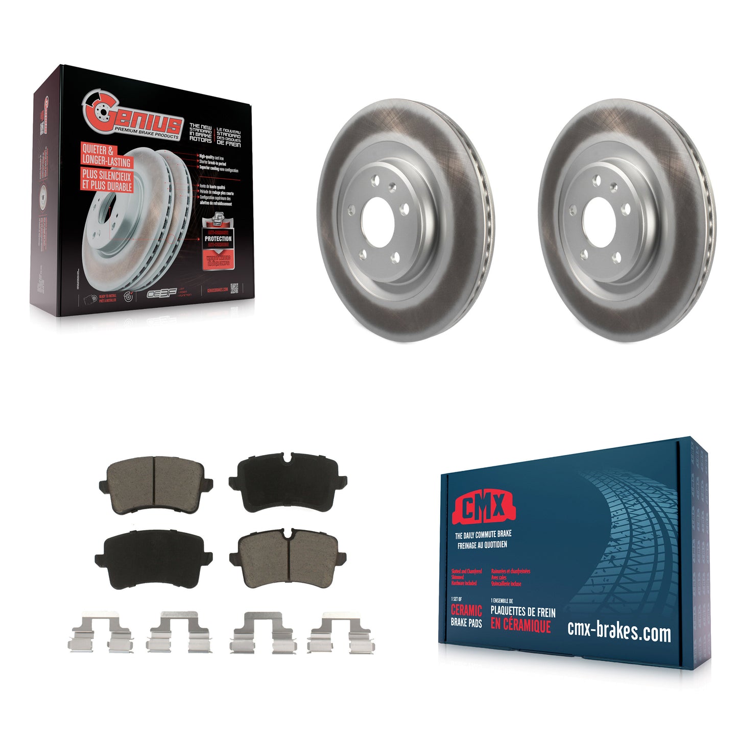 [Arrière] Kit de disque (revêtu) et plaquette (céramique) de frein pour Audi A6 Quattro A7 A8 Porsche Macan KGC-101469