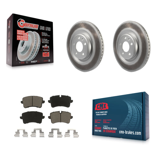[Arrière] Kit de disque (revêtu) et plaquette (céramique) de frein pour Audi A6 Quattro A7 A8 Porsche Macan KGC-101469
