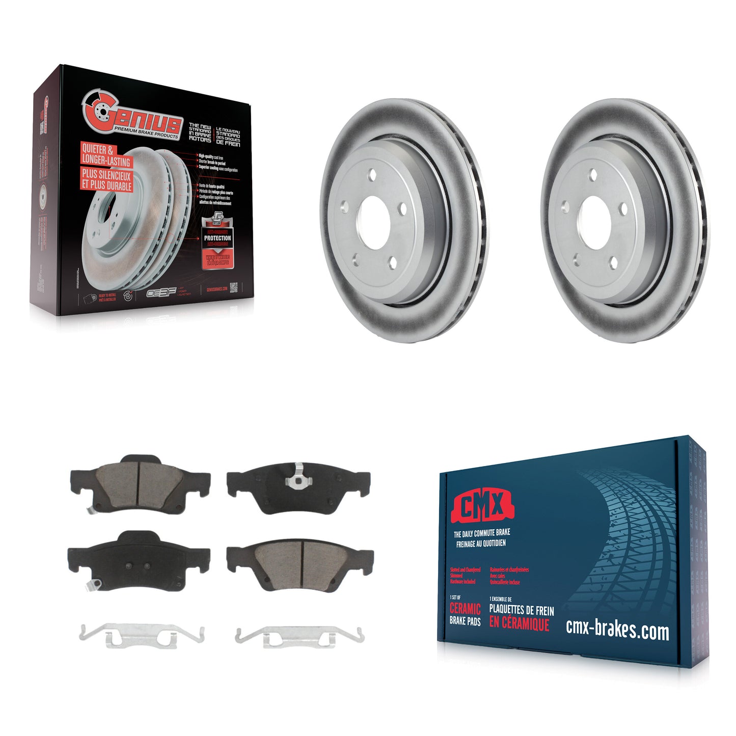 [Arrière] Kit de disque (revêtu) et plaquette (céramique) de frein pour Jeep Grand Cherokee Dodge Durango WK KGC-101474